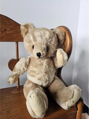Vintage 12" Mohair Jointed Teddy Bear by Steiff 1950s/60s